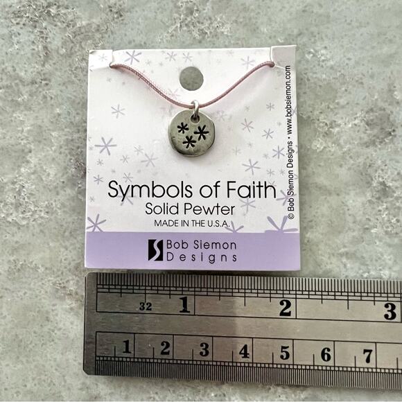 Bob Siemon Designs Symbols of Faith Pewter Necklace Christian Dan 12:3 - Picture 2 of 3